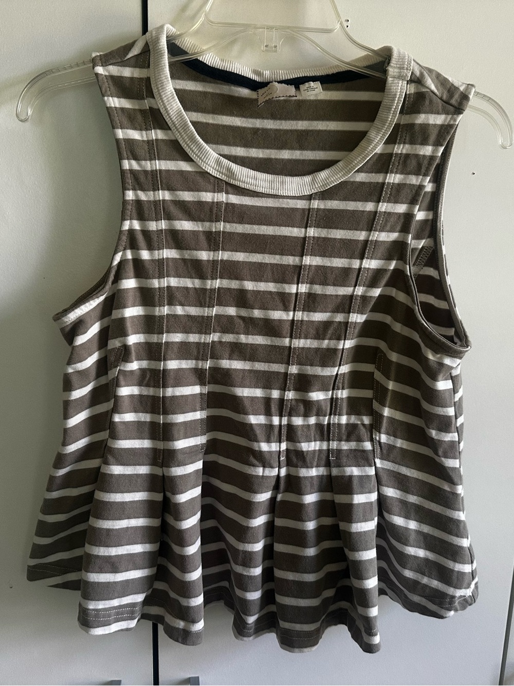 Anthropologie Peplum Cotton Tank